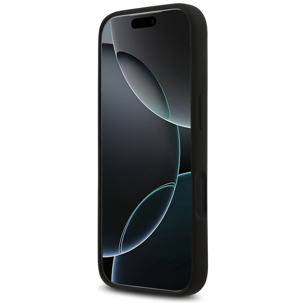 Hülle für Apple iPhone 17 Pro, Guess, Big 4G Script, Schwarz