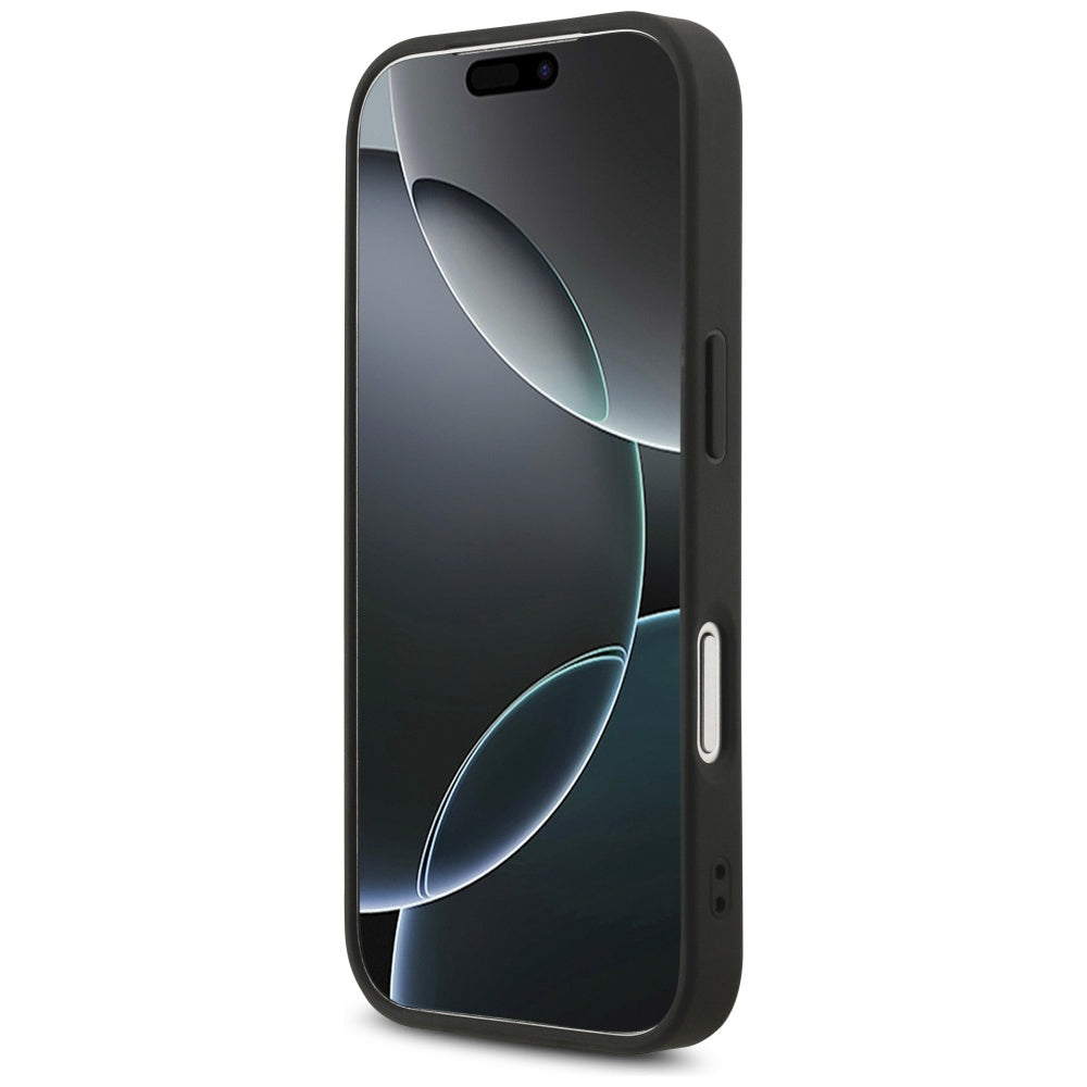 Hülle für Apple iPhone 17 Pro, Guess, Fixed Glitter Big 4G, Schwarz