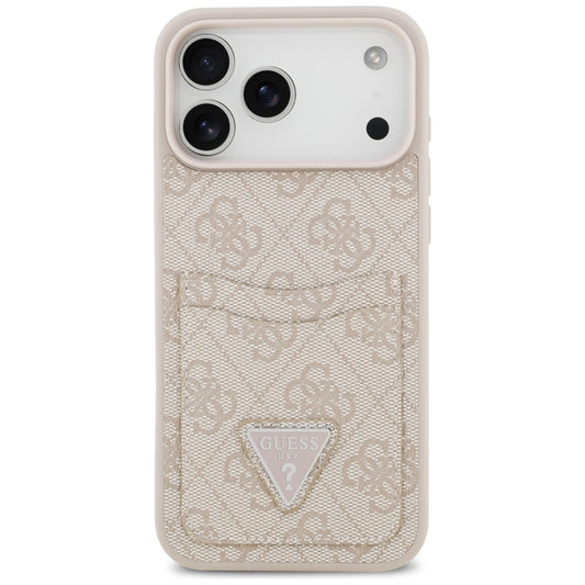 Hülle für Apple iPhone 17 Pro Max, Guess, 4G Double Card Triangle, Rosa