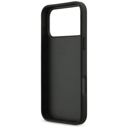 Hülle für Apple iPhone 17 Pro Max, Guess, 4G Grained Big and Classic Logo, Schwarz