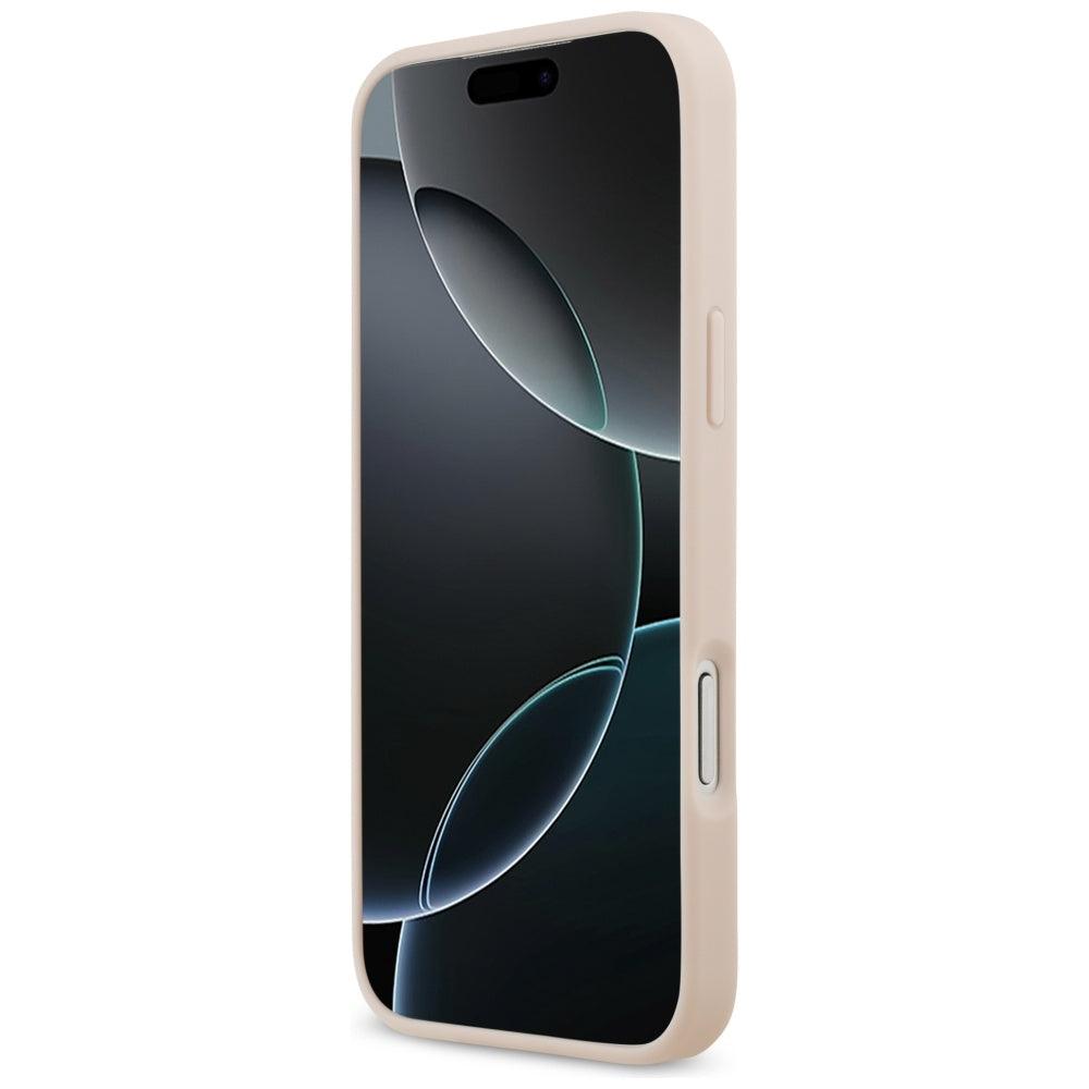 Hülle für Apple iPhone 17 Pro Max, Guess, 4G Grained Big and Classic Logo, Rosa