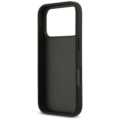 Hülle für Apple iPhone 17 Pro Max, Guess, 4G Grained Roses Big Logo, Schwarz