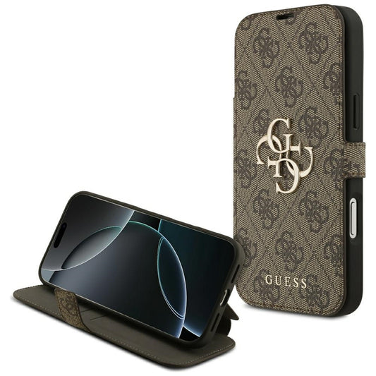 Hülle für Apple iPhone 17 Pro Max, Guess, 4G Metal Logo, Braun