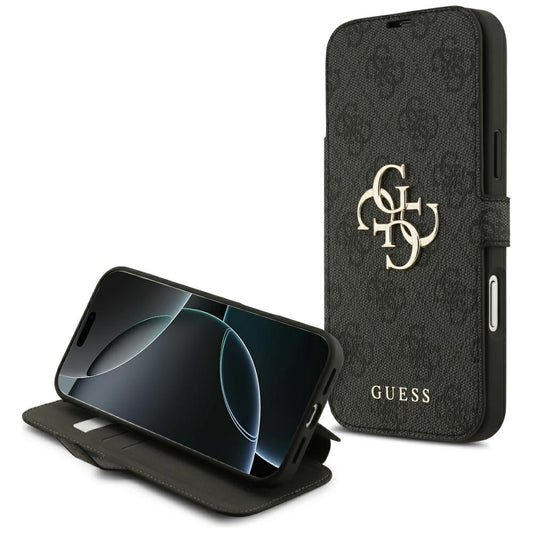 Hülle für Apple iPhone 17 Pro Max, Guess, 4G Metal Logo, Schwarz