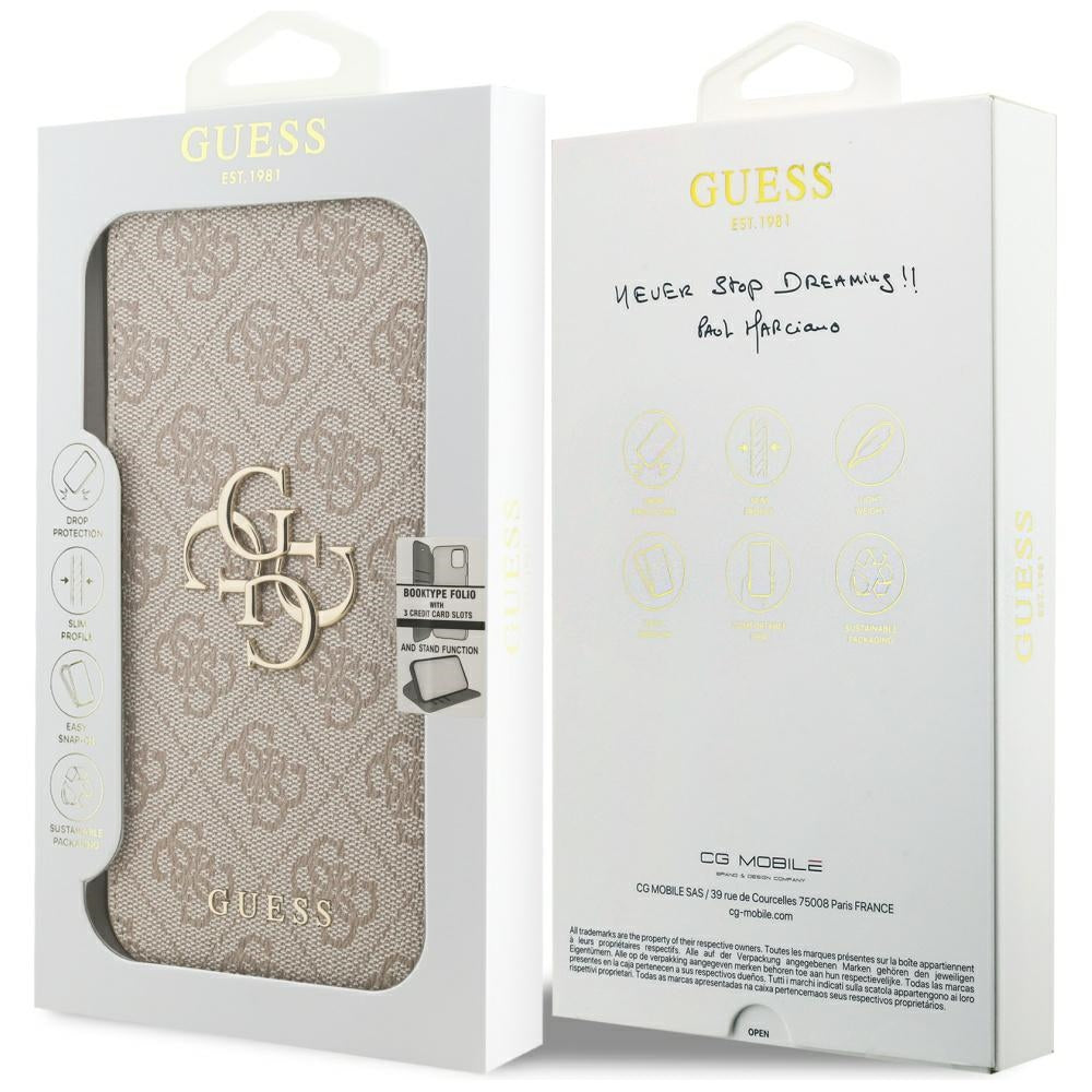 Hülle für Apple iPhone 17 Pro Max, Guess, 4G Metal Logo, Rosa