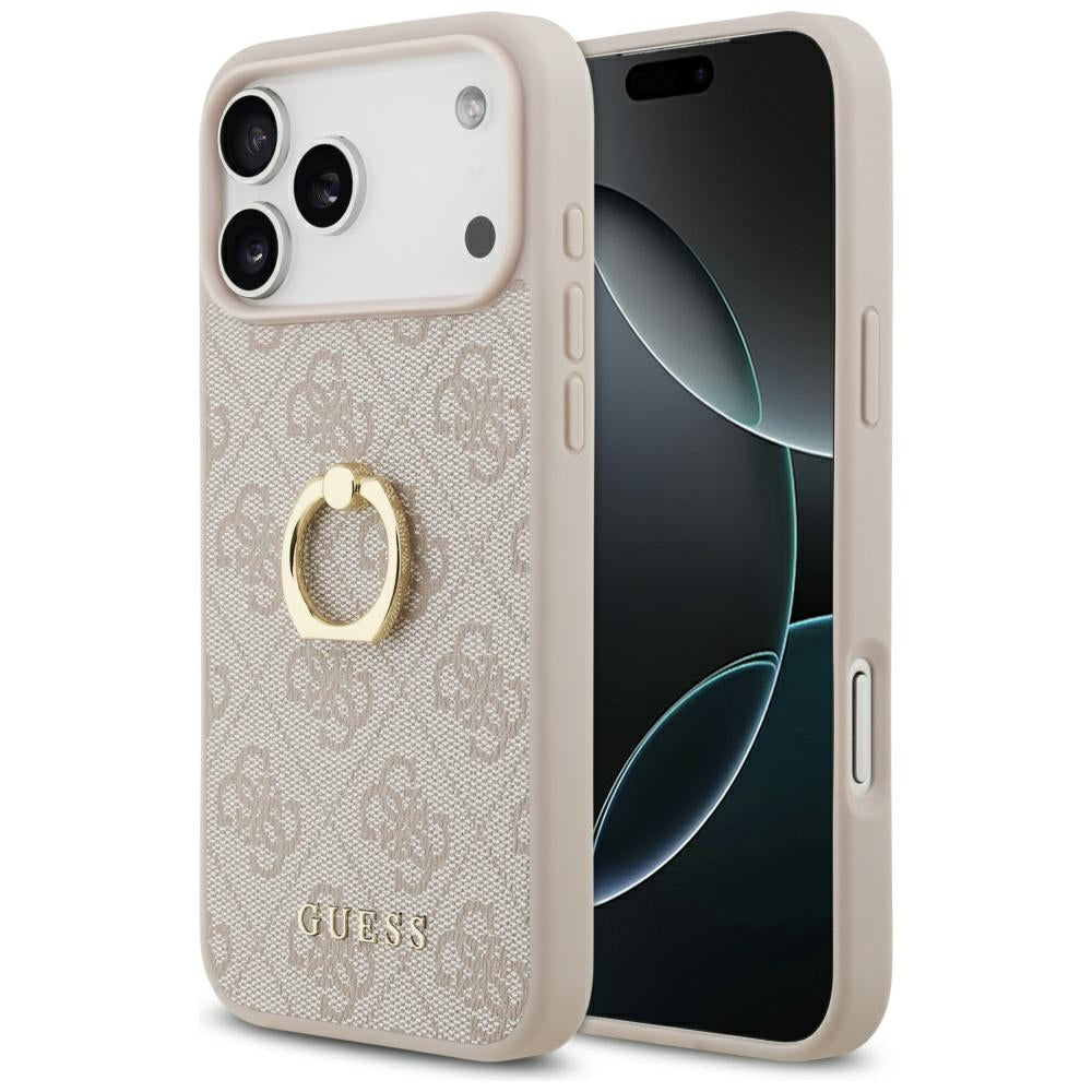 Hülle für Apple iPhone 17 Pro Max, Guess, 4G Ring Stand, Braun