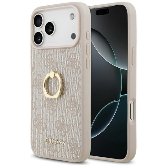 Hülle für Apple iPhone 17 Pro Max, Guess, 4G Ring Stand, Braun