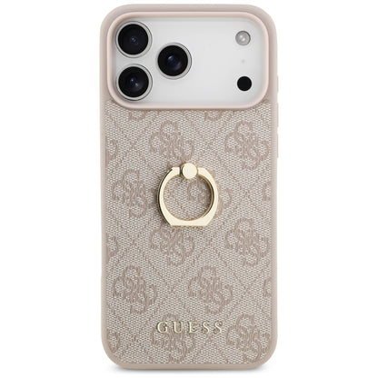 Hülle für Apple iPhone 17 Pro Max, Guess, 4G Ring Stand, Braun