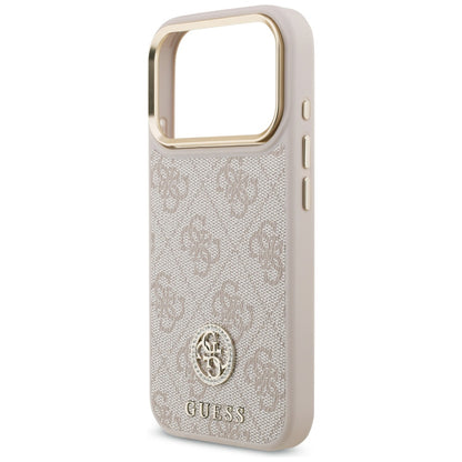 Hülle für Apple iPhone 17 Pro Max, Guess, 4G Strass Logo und Big Strap, Rosa