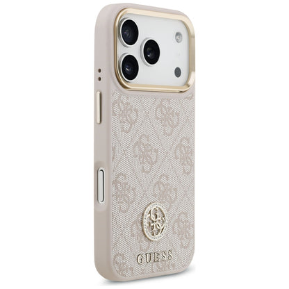 Hülle für Apple iPhone 17 Pro Max, Guess, 4G Strass Logo und Big Strap, Rosa