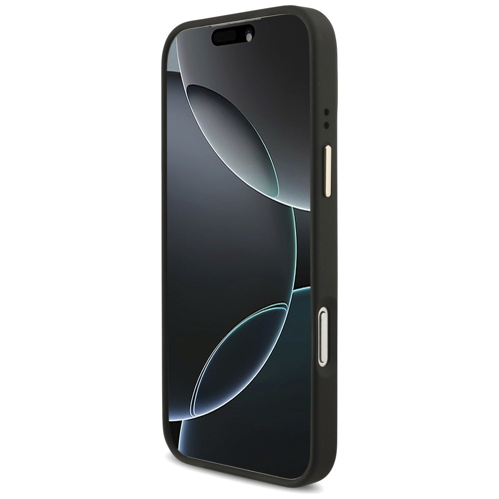 Hülle für Apple iPhone 17 Pro Max, Guess, Big 4G Classic Logo mit großem Band, Schwarz