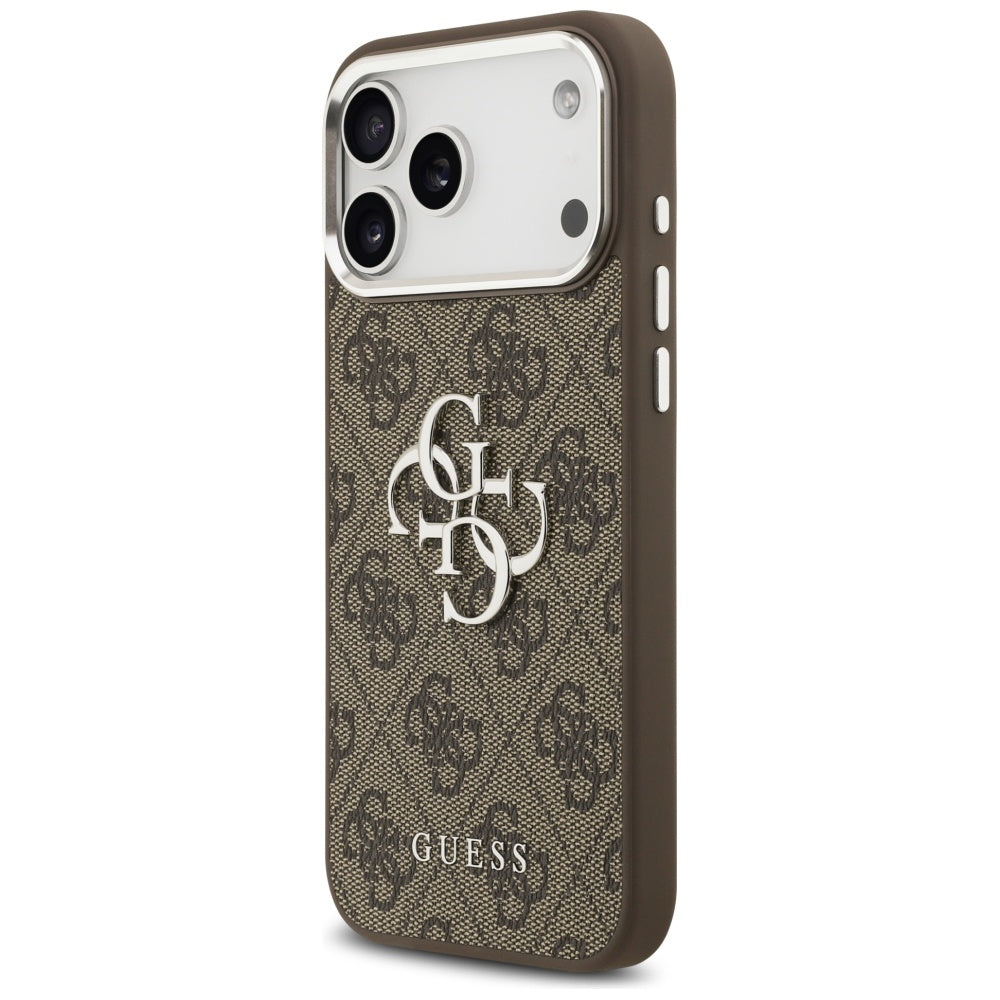 Case for Apple iPhone 17 Pro Max, Guess, Big 4G Logo Classic, Silver Brown
