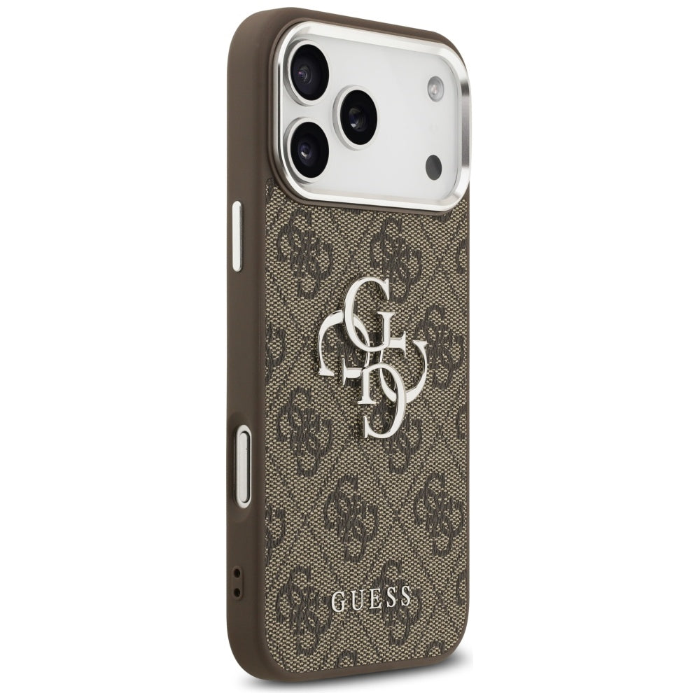 Case for Apple iPhone 17 Pro Max, Guess, Big 4G Logo Classic, Silver Brown