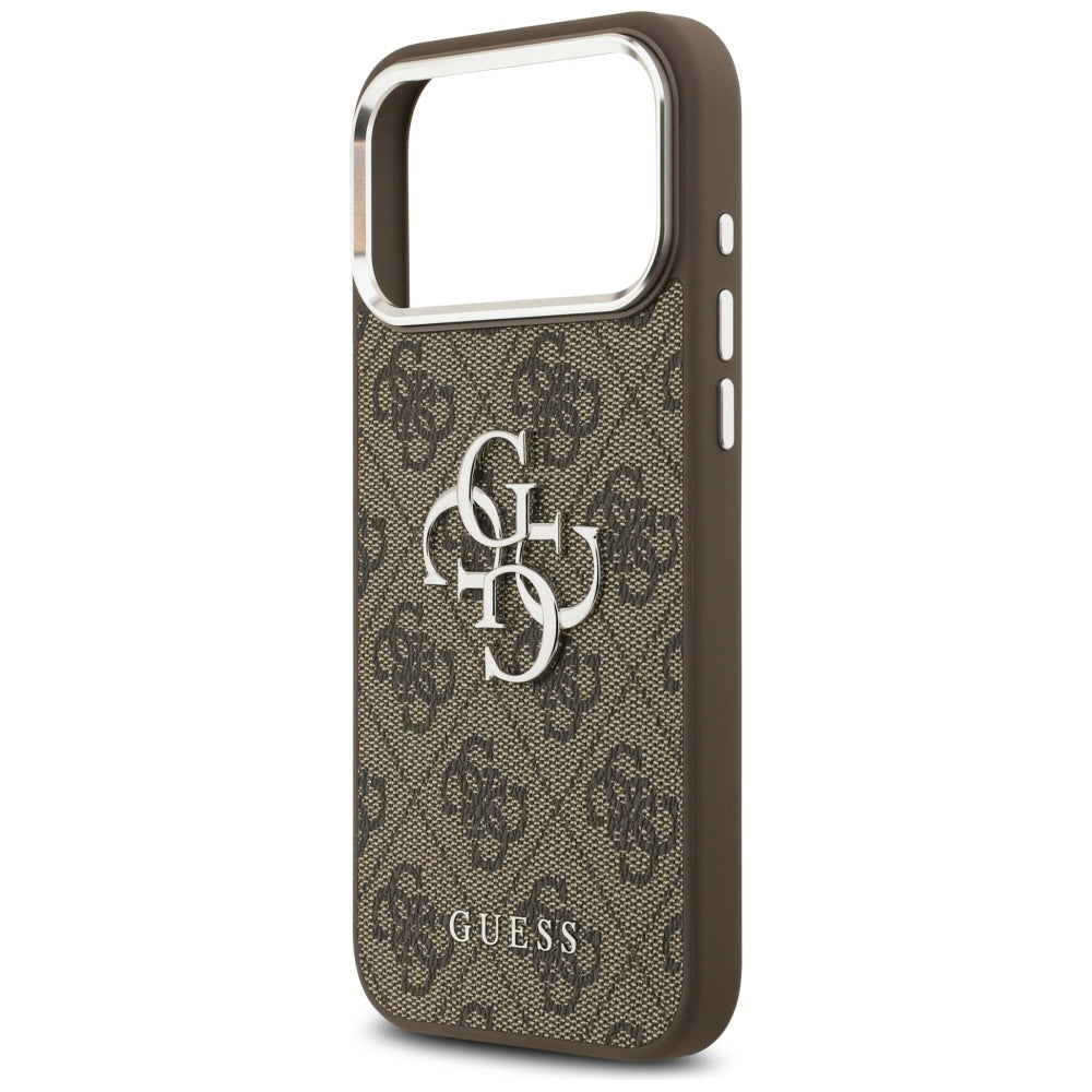 Case for Apple iPhone 17 Pro Max, Guess, Big 4G Logo Classic, Silver Brown