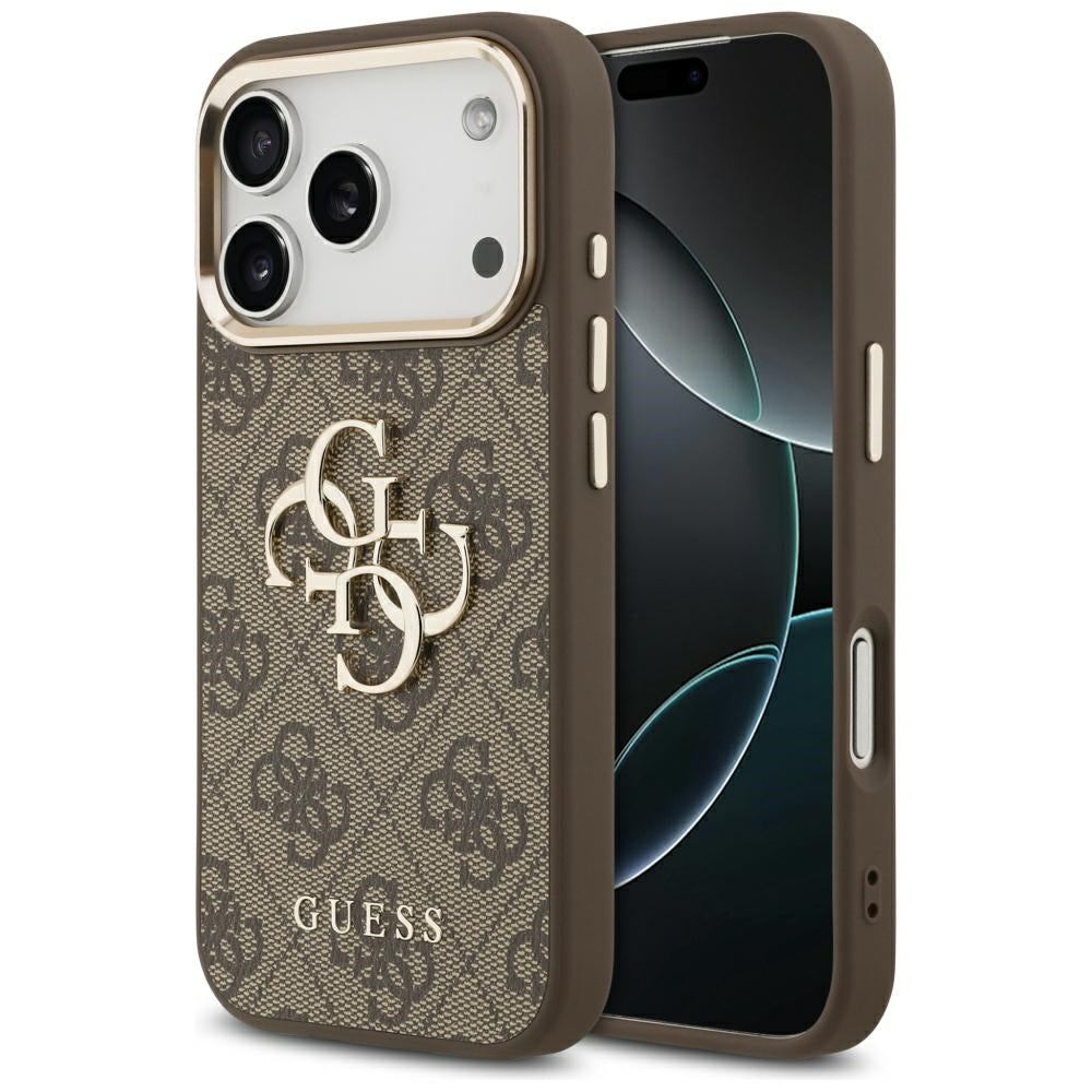 Hülle für Apple iPhone 17 Pro Max, Guess, Big 4G Logo Classic, Goldbraun
