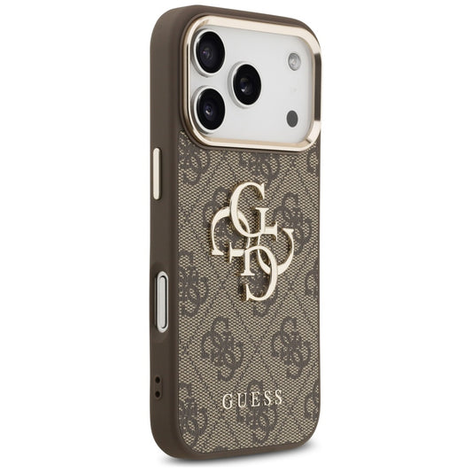 Hülle für Apple iPhone 17 Pro Max, Guess, Big 4G Logo Classic, Goldbraun