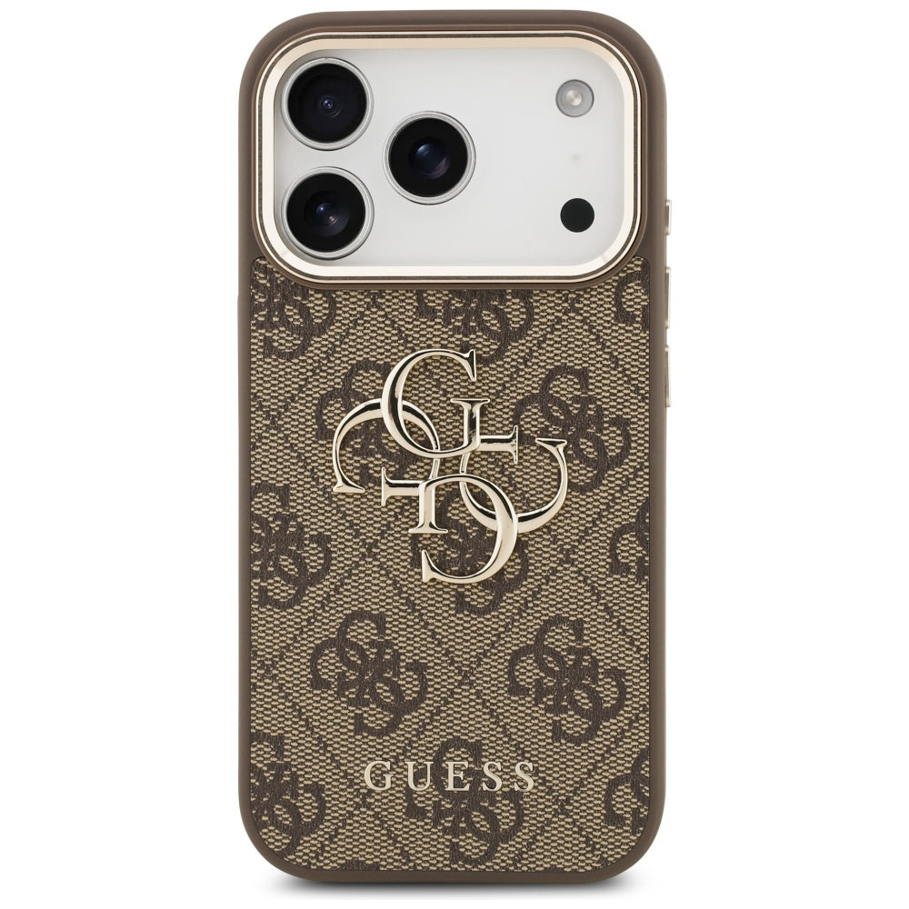 Hülle für Apple iPhone 17 Pro Max, Guess, Big 4G Logo Classic, Goldbraun