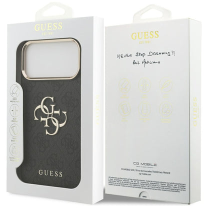 Hülle für Apple iPhone 17 Pro Max, Guess, Big 4G Logo Classic, Schwarz Gold