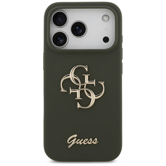 Hülle für Apple iPhone 17 Pro Max, Guess, Big 4G Script, Khaki