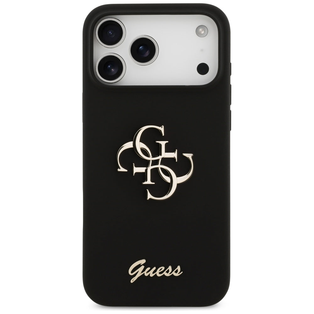 Hülle für Apple iPhone 17 Pro Max, Guess, Big 4G Script, Schwarz