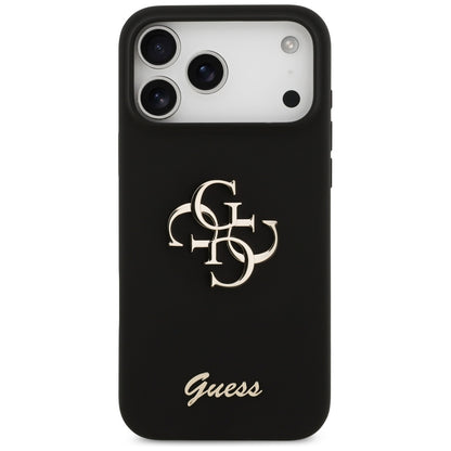 Hülle für Apple iPhone 17 Pro Max, Guess, Big 4G Script, Schwarz