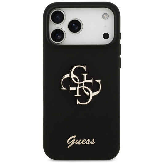 Hülle für Apple iPhone 17 Pro Max, Guess, Big 4G Script, Schwarz