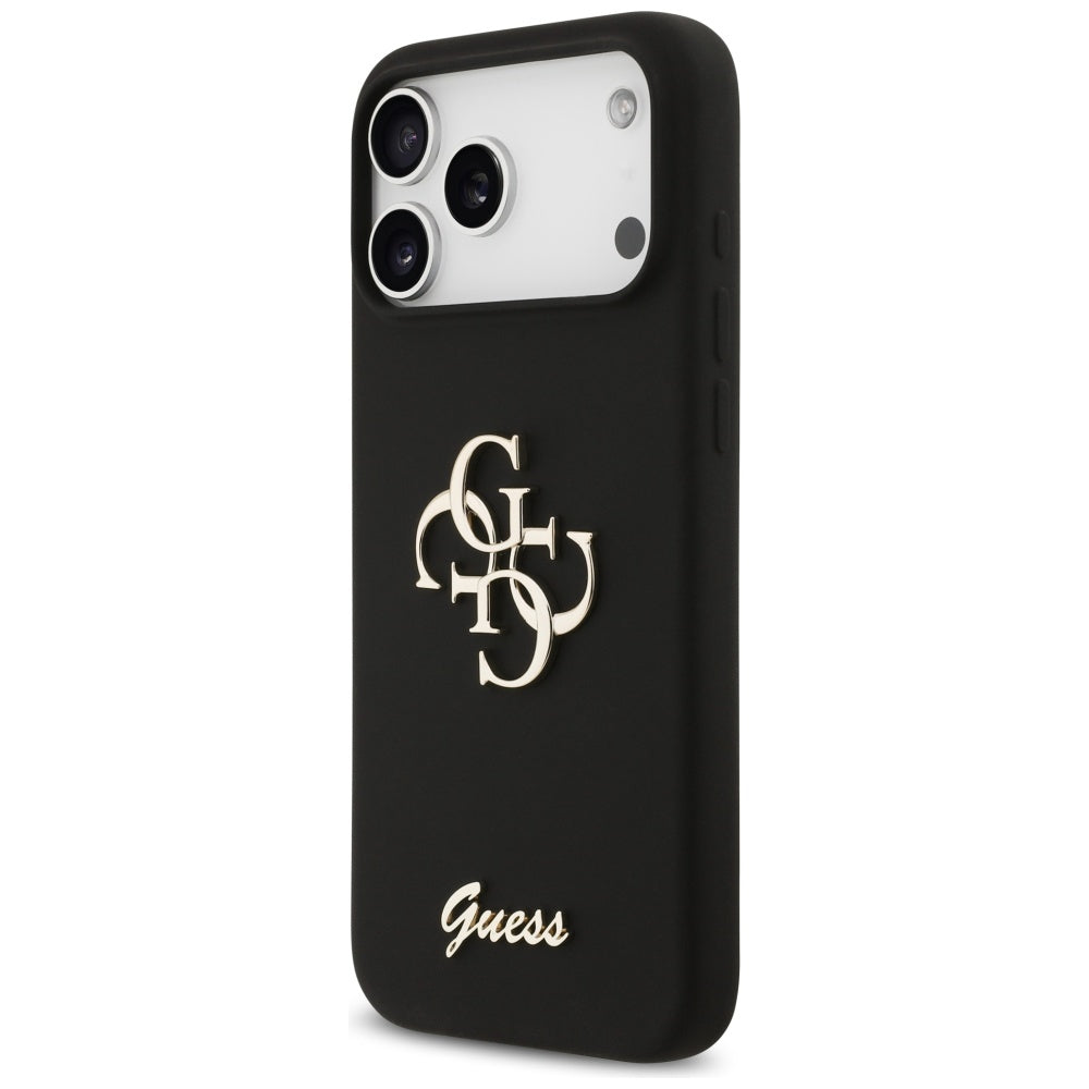 Hülle für Apple iPhone 17 Pro Max, Guess, Big 4G Script, Schwarz