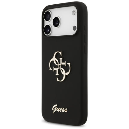Hülle für Apple iPhone 17 Pro Max, Guess, Big 4G Script, Schwarz