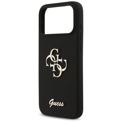 Hülle für Apple iPhone 17 Pro Max, Guess, Big 4G Script, Schwarz