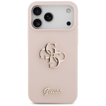 Hülle für Apple iPhone 17 Pro Max, Guess, Big 4G Script, Hellrosa