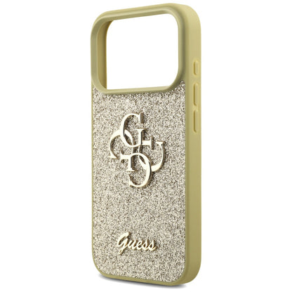 Hülle für Apple iPhone 17 Pro Max, Guess, Fixed Glitter Big 4G, Gold