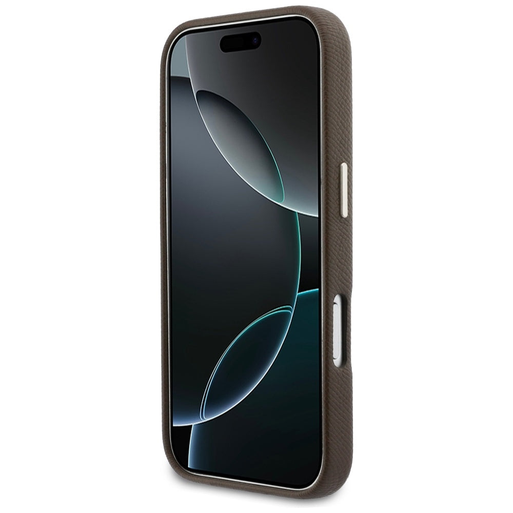 Hülle für Apple iPhone 17 Pro Max, Guess, Resin Logo, Braun