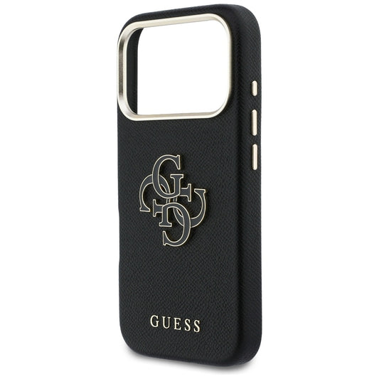 Case for Apple iPhone 17 Pro Max, Guess, Resin Logo, Black