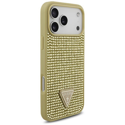 Hülle für Apple iPhone 17 Pro Max, Guess, Rhinestone Triangle Logo, Gold