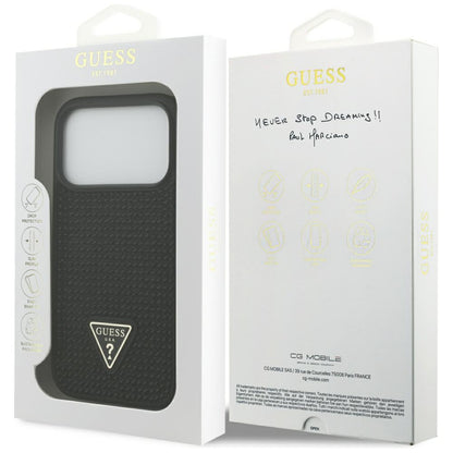 Hülle für Apple iPhone 17 Pro Max, Guess, Rhinestone Triangle Logo, Schwarz