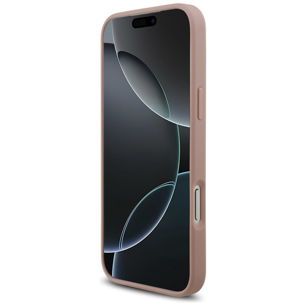 Hülle für Apple iPhone 17 Pro Max, Guess, Rhinestone Triangle Logo, Rosa