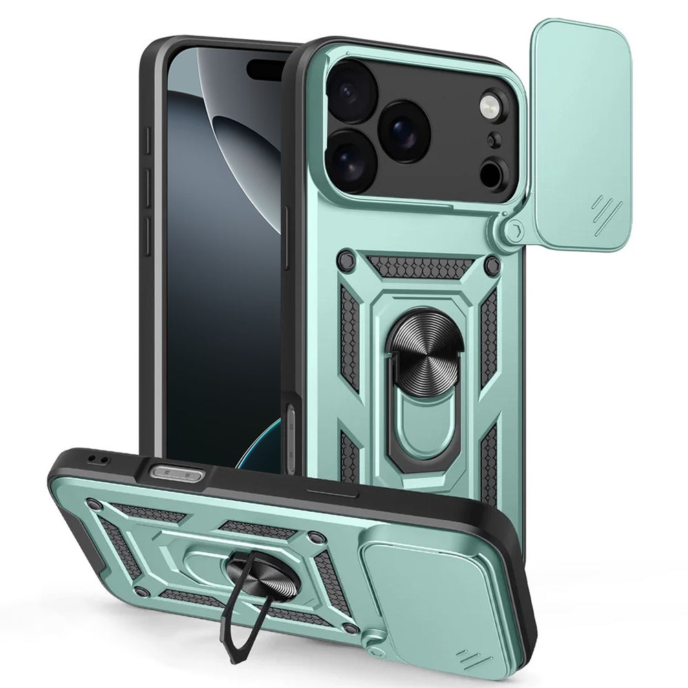 Hülle für Apple iPhone 17 Pro Max, Techsuit, CamShield, Grün