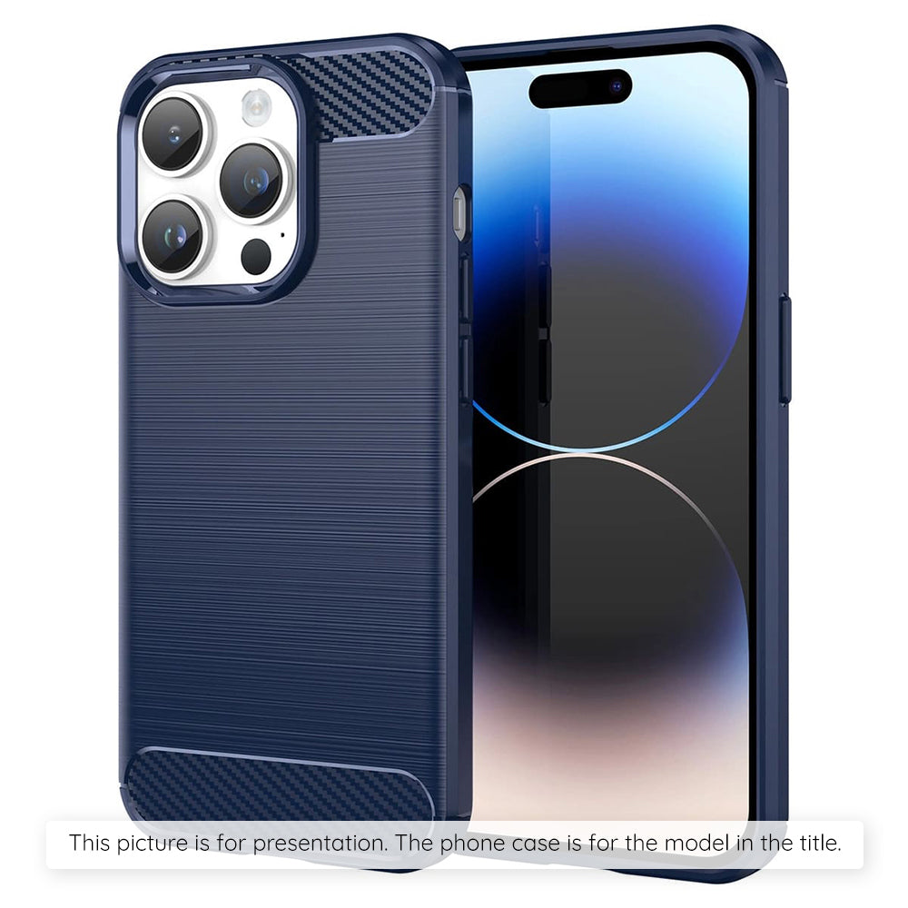 Hülle für Apple iPhone 17 Pro Max, Techsuit, Carbon, Blau