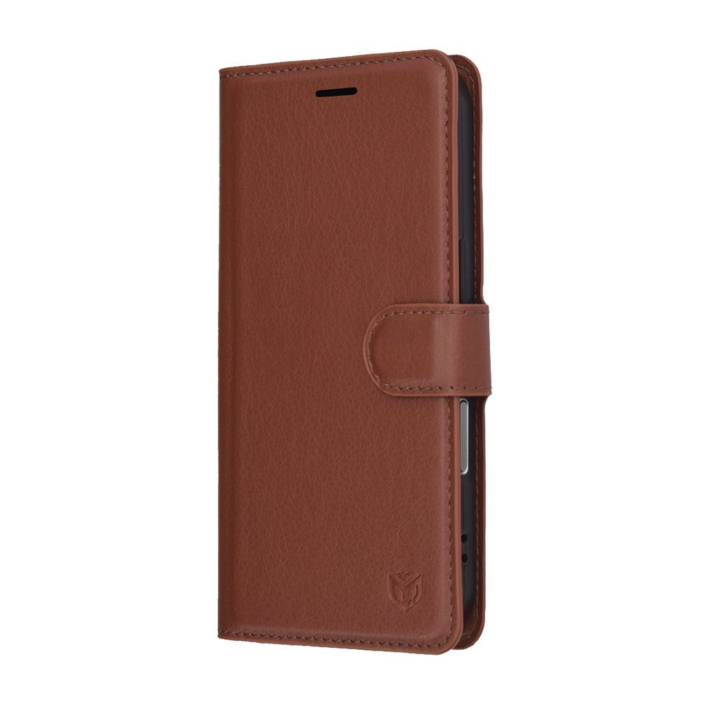 Hülle für Apple iPhone 17 Pro Max, Techsuit, Leather Folio, Braun