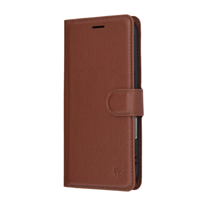 Hülle für Apple iPhone 17 Pro Max, Techsuit, Leather Folio, Braun