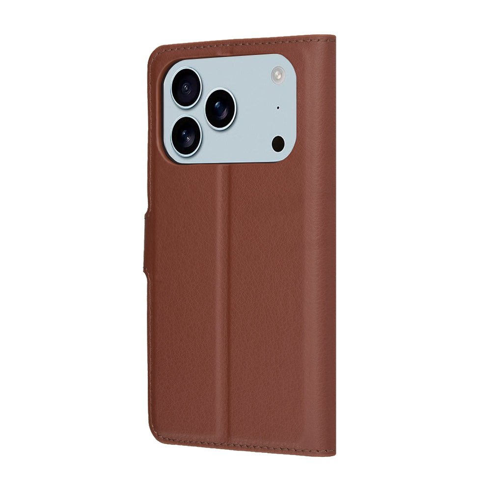 Hülle für Apple iPhone 17 Pro Max, Techsuit, Leather Folio, Braun