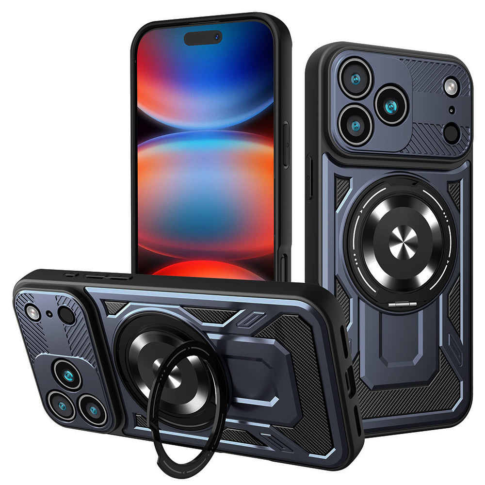 Hülle für Apple iPhone 17 Pro Max, Techsuit, RuggedCam, Blau