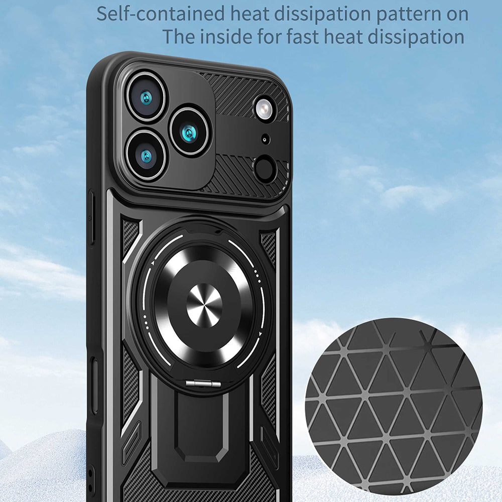 Hülle für Apple iPhone 17 Pro Max, Techsuit, RuggedCam, Blau