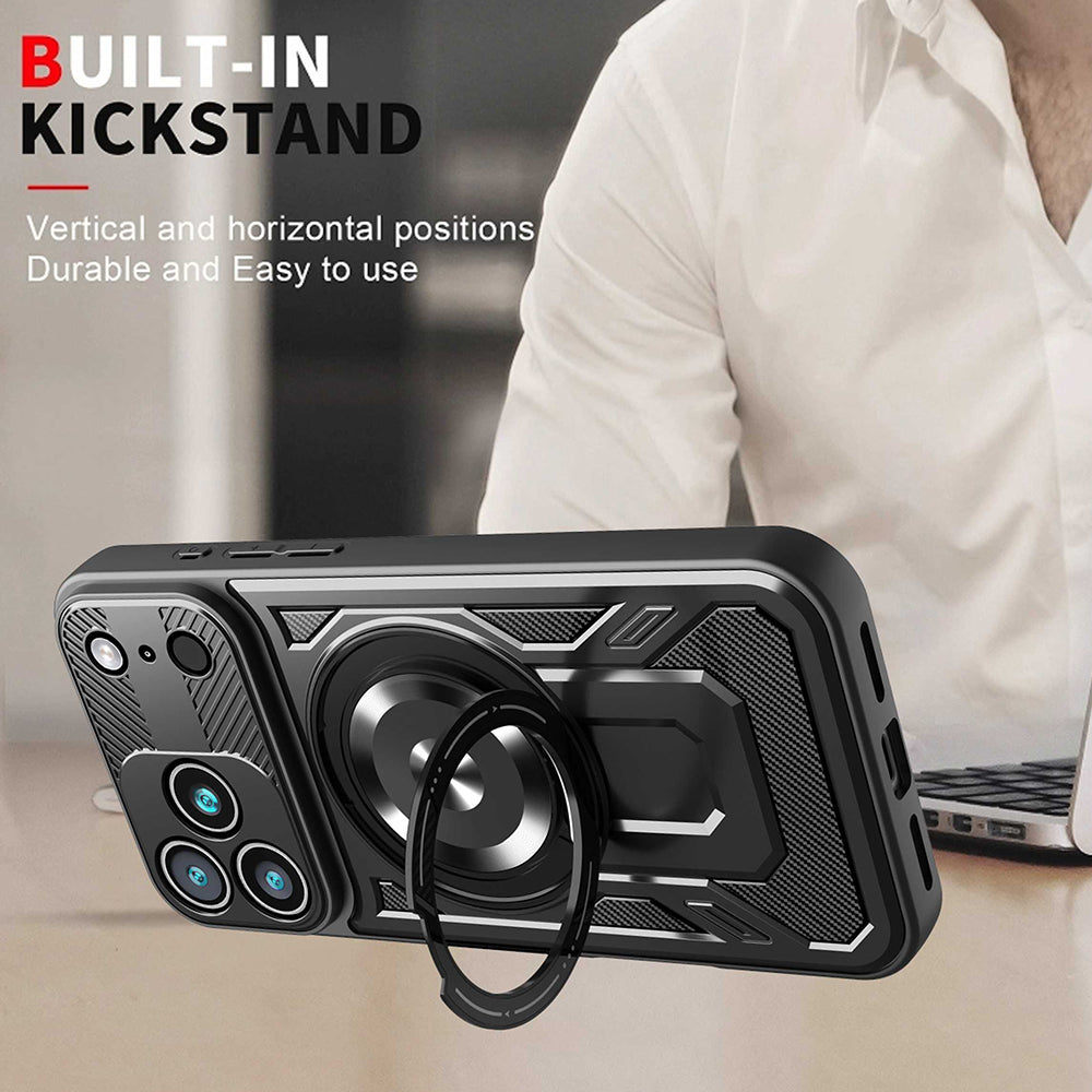 Hülle für Apple iPhone 17 Pro Max, Techsuit, RuggedCam, Grau