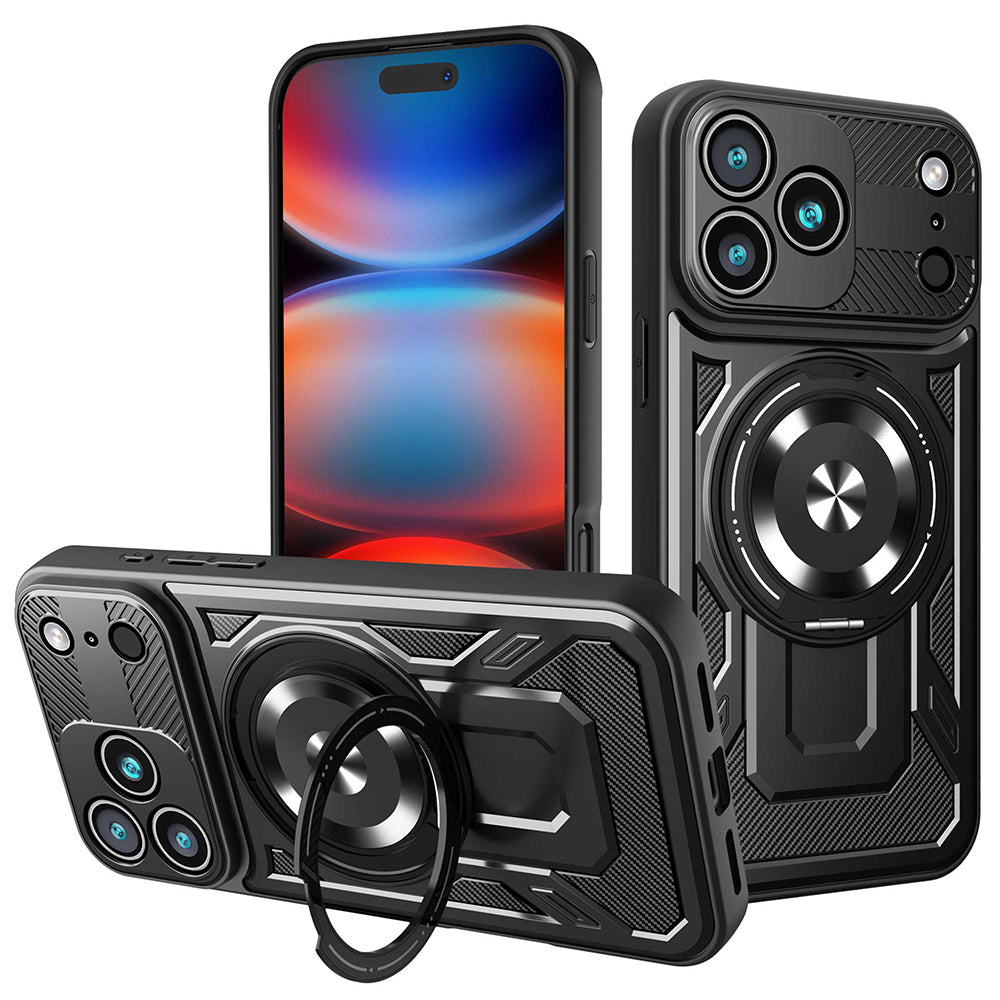 Hülle für Apple iPhone 17 Pro Max, Techsuit, RuggedCam, Schwarz