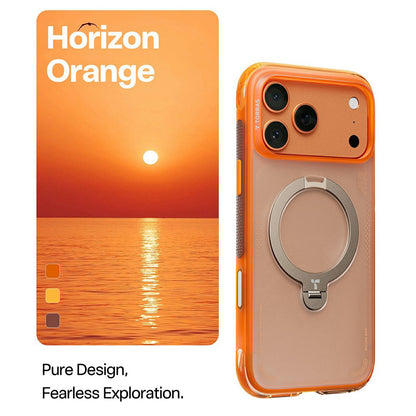 MagSafe Hülle für Apple iPhone 17 Pro Max, Torras, Ostand Spin Air, Orange