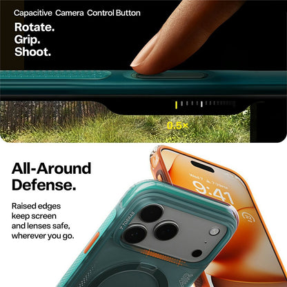 Hülle für Apple iPhone 17 Pro Max, Torras, Ostand Spin Air, Grün