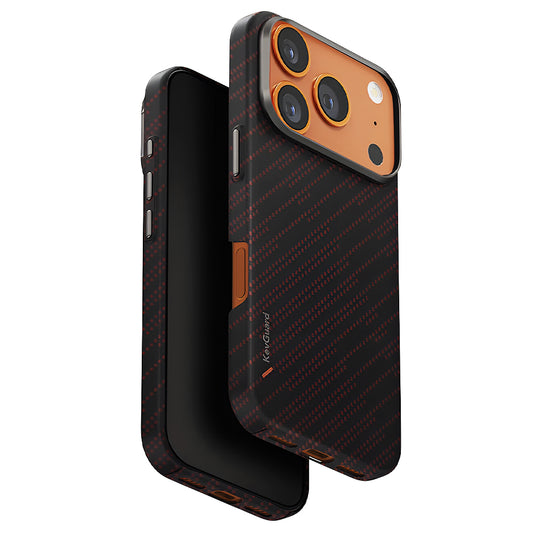 MagSafe Hülle für Apple iPhone 17 Pro Max, UNIQ, Keva MagClick, Schwarz Rot