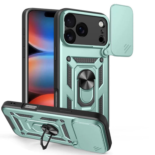 Hülle für Apple iPhone 17 Pro, Techsuit, CamShield, Grün