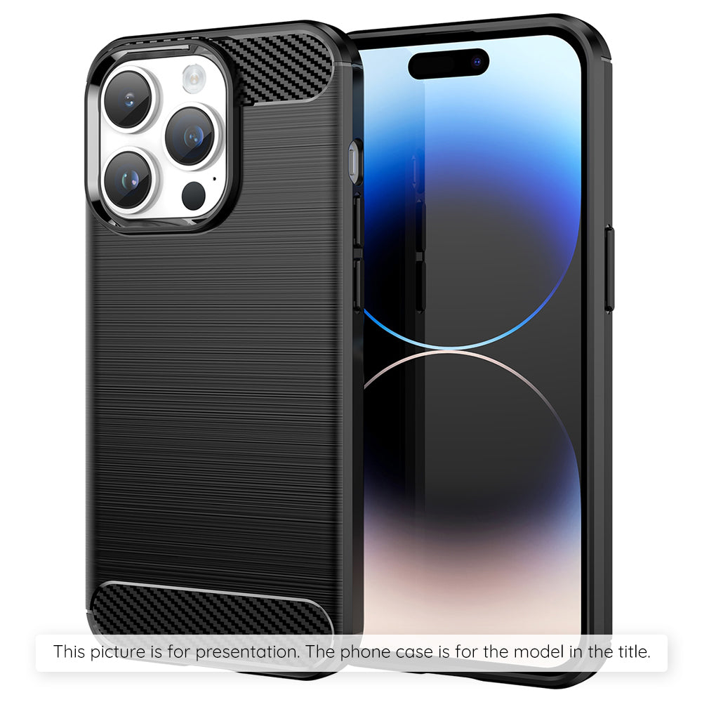 Hülle für Apple iPhone 17 Pro, Techsuit, Carbon, Schwarz